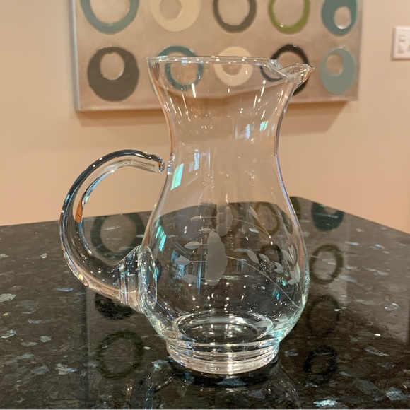 Princess House Heritage small crystal water juice pitcher 6.5” tall #402 vintage - Picture 1 of 4